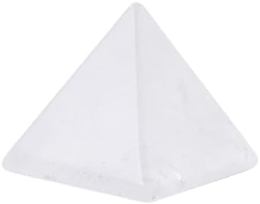 1 Piece White Natural Crystal Pyramid Ornament for Healing and Positive Energy