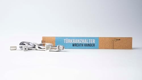 Menz Adjustable Wreath Door Hanger - White