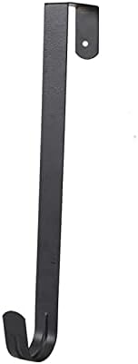 10 Inch Wreath Hanger Black Metal Hooks
