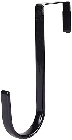 Black Wreath Hanger for Front Door Metal Hook Holder