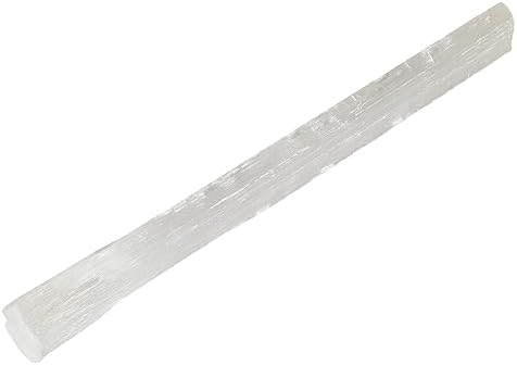 REAL-GEMS Natural White Selenite Rod Healing Crystal 493 Grams
