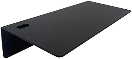 Mitus Small 9 Inch Floating Metal Wall Shelf Black