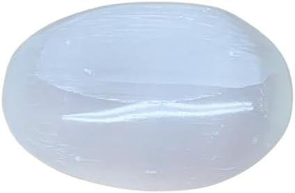 WatanGems 110g Natural Selenite Palm-Stone Crystal Pillow Shape Collectible
