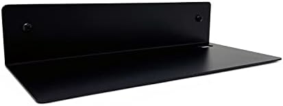 Mitus Small 9 Inch Floating Metal Wall Shelf Black