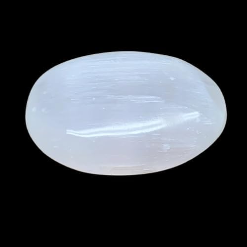 WatanGems 97g Selenite Palm-Stone Crystal Pillow Shape