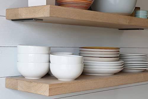 Urban Legacy Unfinished White Oak Floating Shelves Set of 2