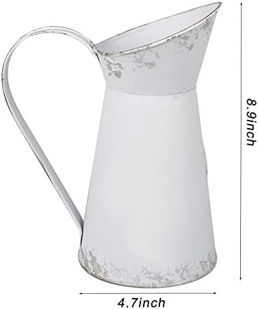 Rustic Shabby Chic Metal Vase for Home Decor