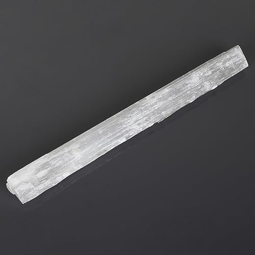 REAL-GEMS Natural White Selenite Rod Healing Crystal 493 Grams