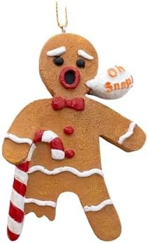 Gingerbread Man with Broken Leg Crutch Ornament