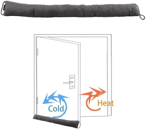 Door Drafts Stopper with Hanging Loop and Weighted Glass Beads