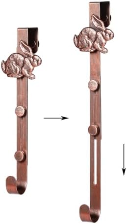 16 Inch Iron Rabbit Bunny Wreath Hanger for Front Door