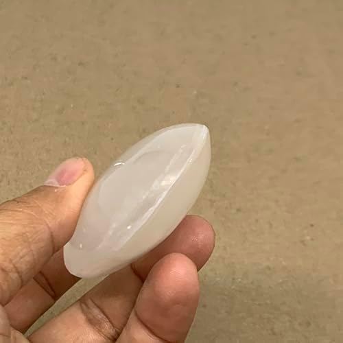 WatanGems 925g Natural Selenite Palm Stone Crystal Pillow Shape Collectible