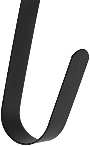 RND Thin Metal Over Door Wreath Hanger Hook - Black 15 Inch