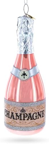 Pink Sparkling Wine Glass Christmas Ornament