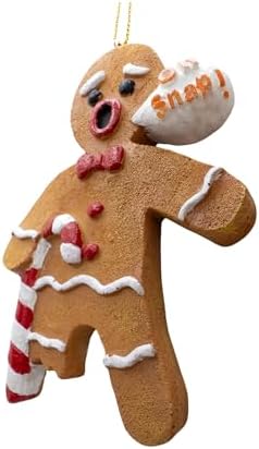 Gingerbread Man with Broken Leg Crutch Ornament