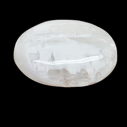 110g Natural Selenite Palm-Stone Crystal Pillow Shape