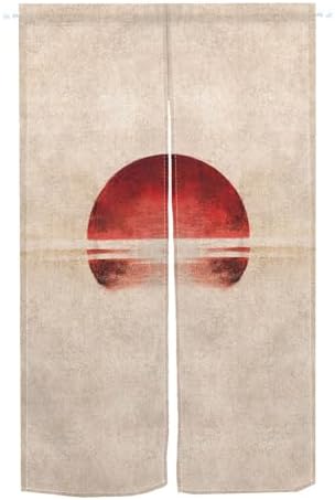 Traditional Japanese Noren Door Curtain 34x48 Sunset