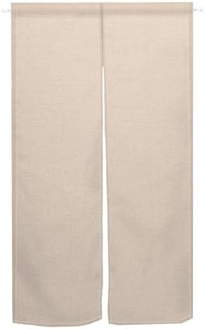Leowefowa Light Brown Japanese Noren Door Curtain