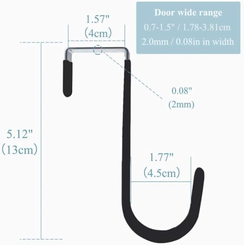 Black Wreath Hanger - Heavy Duty Seasonal Decor Hook