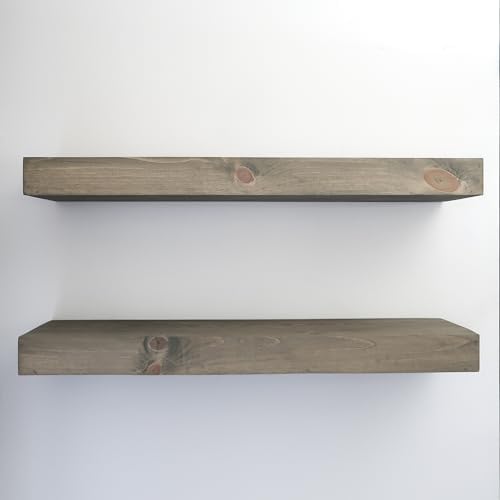 Modern Floating Shelves 3 Inches Thick Set of 2