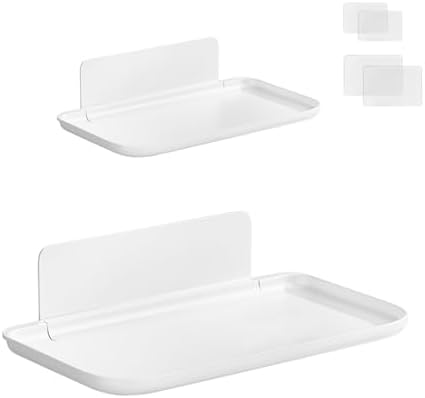 2Pcs No-Drill Foldable Floating Shelves for Wall