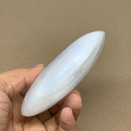 062 Lbs Selenite Palm Stone Crystal Handmade Pillow Shape