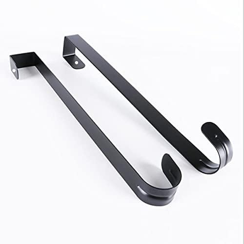 10 Inch Wreath Hanger Black Metal Hooks