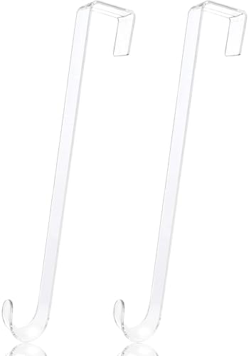 2 Pack Clear Wreath Hanger for Front Door