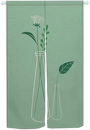Leowefowa Japanese Doorway Curtain Noren Panel 335 x 709