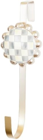 Mackenzie-Childs Wreath Hanger Gray White Check