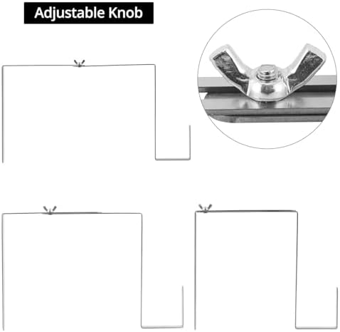 QWORK Christmas Headstone Wreath Hanger - 2 Pcs Adjustable Stainless Steel