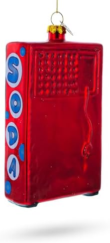 Quirky Soda Vending Machine Blown Glass Christmas Ornament 1