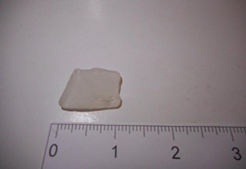 1 Inch Square Flat White Thicker Sea Glass Gem