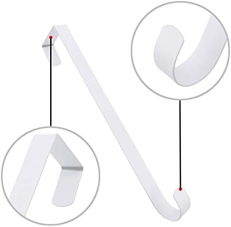 HiGift 2 Pack White Wreath Hanger Hook for Front Door
