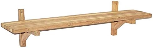 Bamboo Single Wall Shelf with Natural Finish