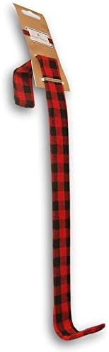 REGENT Buffalo Plaid Christmas Wreath Door Hook 12 Inches Long