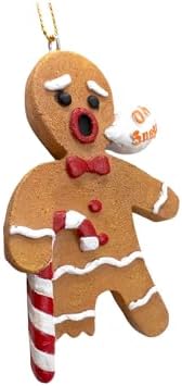 Gingerbread Man with Broken Leg Crutch Ornament
