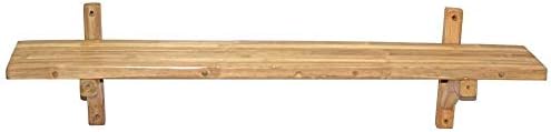 Bamboo Single Wall Shelf with Natural Finish