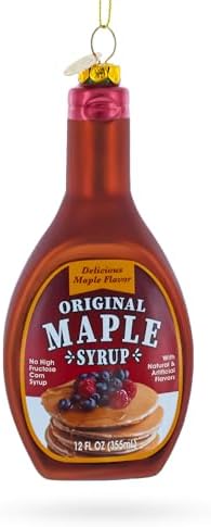Maple Syrup Bottle Glass Christmas Ornament