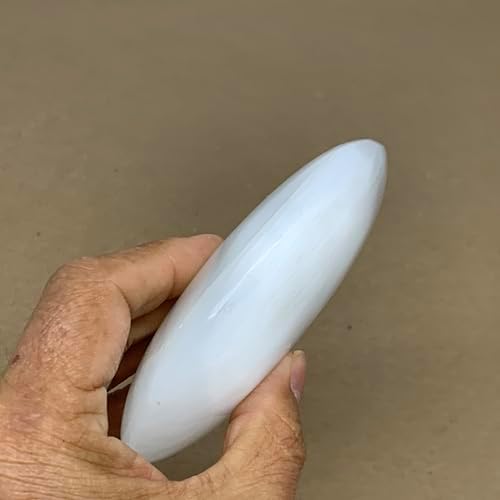 WatanGems Large Natural Selenite Palm-Stone Crystal Pillow Shape 06lbs