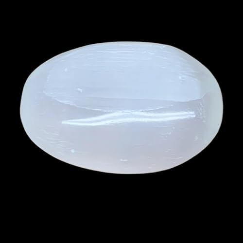 WatanGems 110g Natural Selenite Palm-Stone Crystal Pillow Shape Collectible
