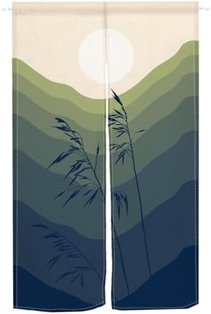 Leowefowa Japanese Noren Door Curtain Boho Style