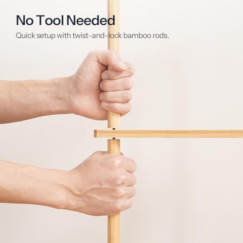 HOOBRO 5-Tier Bamboo Corner Bookshelf Stand