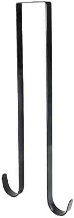 Double Wreath Hanger 15 Inch Black Premium Metal Double Sided