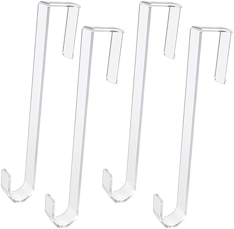 GameXcel 12 Inch Clear Wreath Hanger 4 Pack