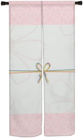 Japanese Style Door Curtain with Flowers and Bow