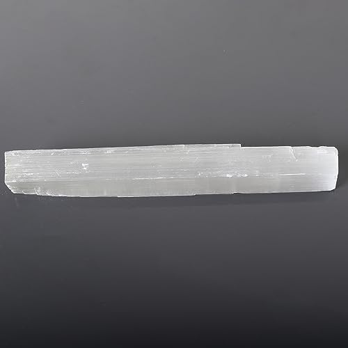 REAL GEMS Natural Selenite Rod 344 Grams Healing Crystal