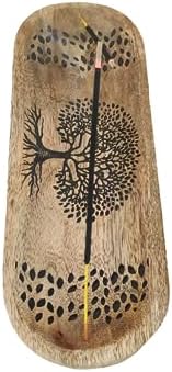 Vaniya Crafts Wooden Boat Shape Incense Holder Stand