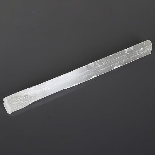 REAL-GEMS Natural White Selenite Rod Healing Crystal 493 Grams