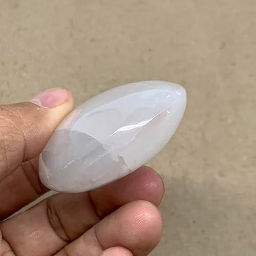 WatanGems 97g Selenite Palm-Stone Crystal Pillow Shape